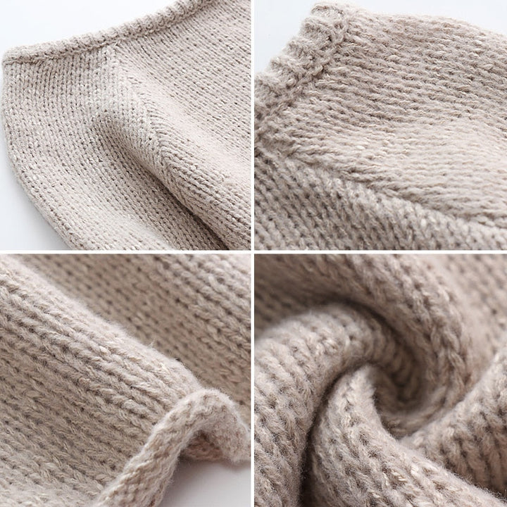 Annaliese - Gestrickter lockerer Winterpullover