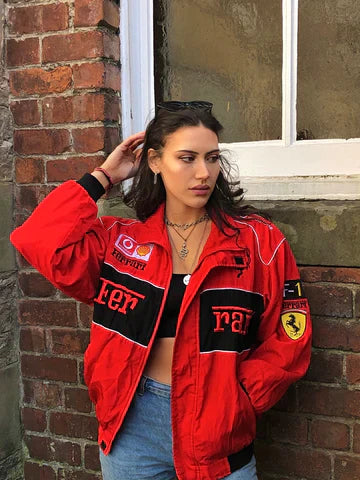 Greta | Racer-Jacke Mit sportlichem Look