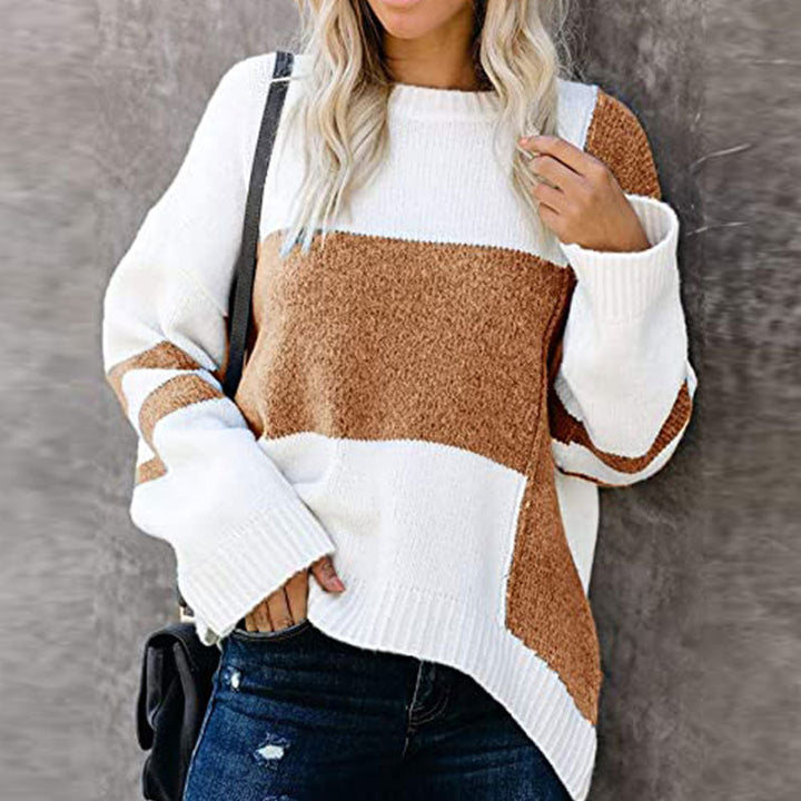 Anya - Lässiger Patchwork-Pullover