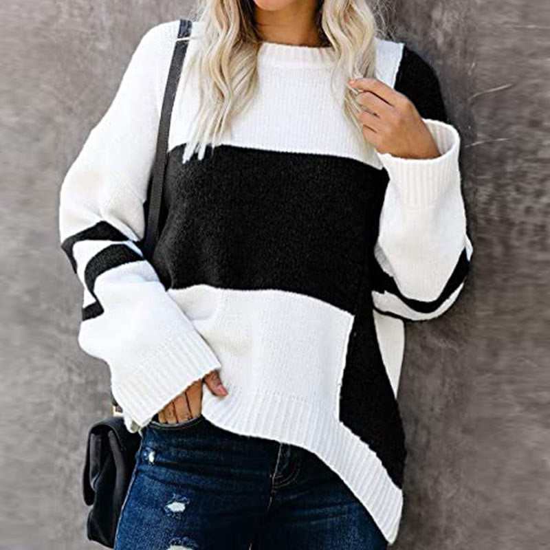 Anya - Lässiger Patchwork-Pullover