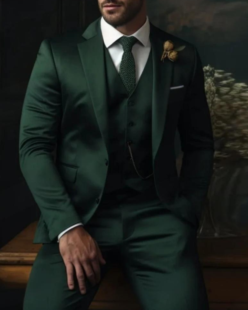 Lukas – Tailored Suit with Vest 3-Piece Set for Men - Image 10