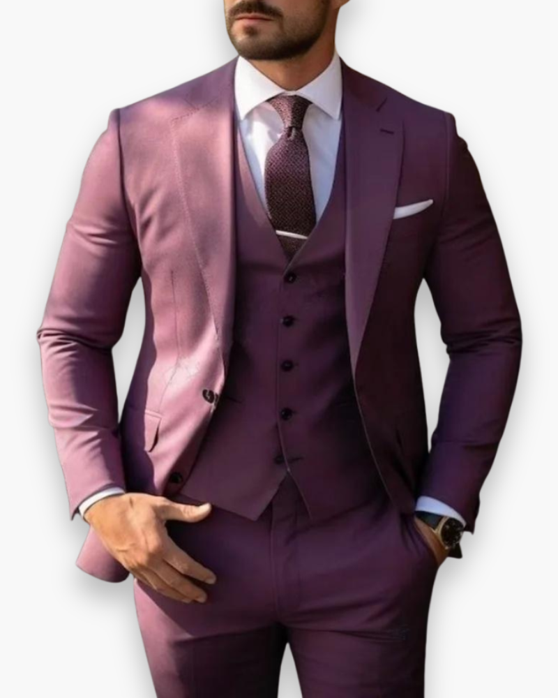 Lukas – Tailored Suit with Vest 3-Piece Set for Men - Image 14