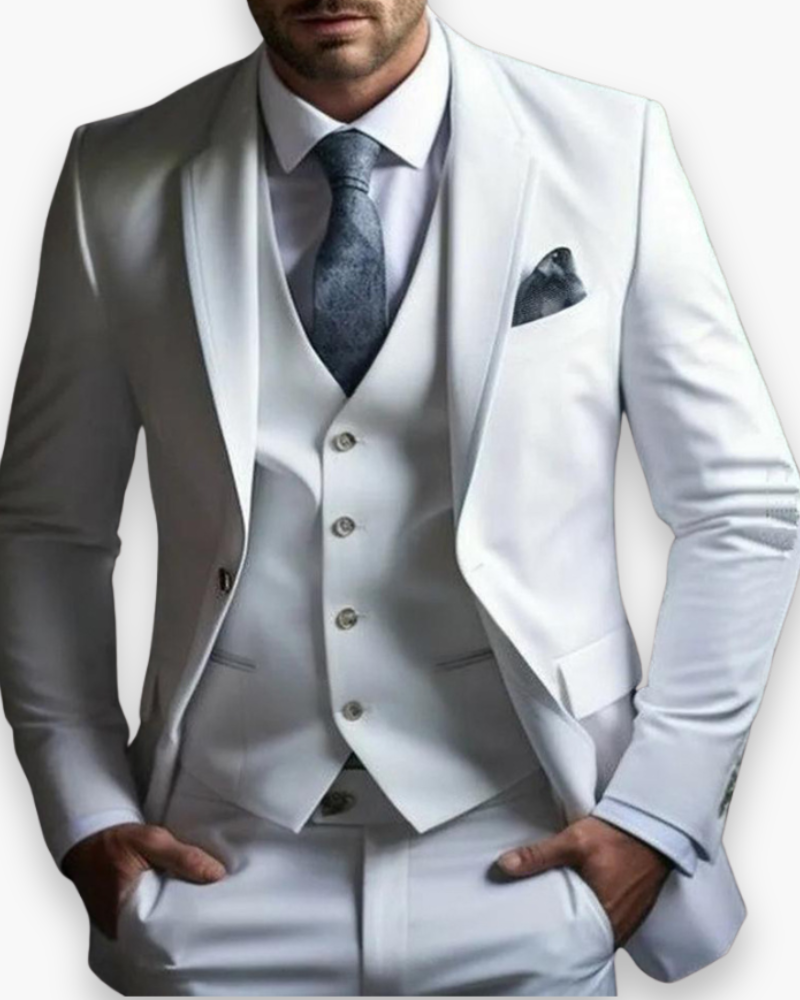 Lukas – Tailored Suit with Vest 3-Piece Set for Men - Image 15