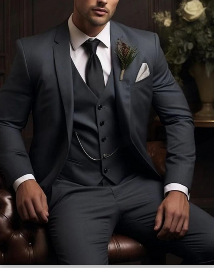 Anzug Herren mit Weste | 3-teiliges Set & Schlanke Silhouette