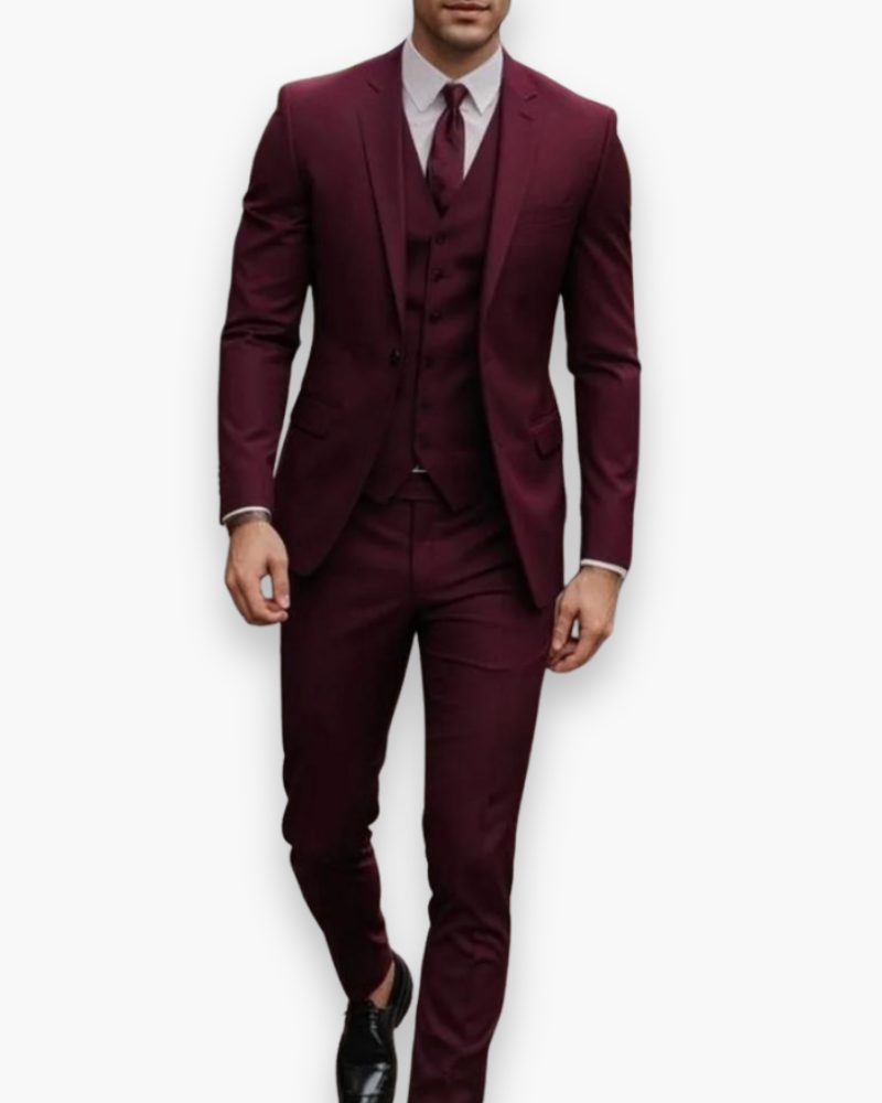 Anzug Herren mit Weste | 3-teiliges Set & Schlanke Silhouette