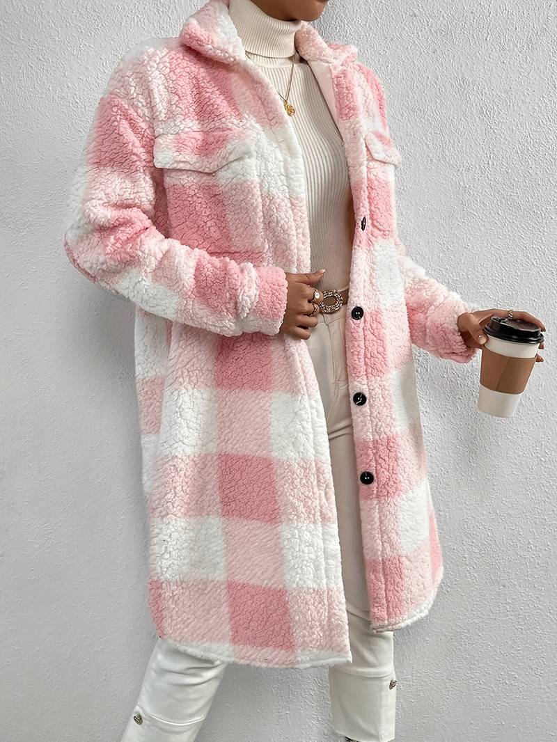 April - Karierter Mantel für Frauen