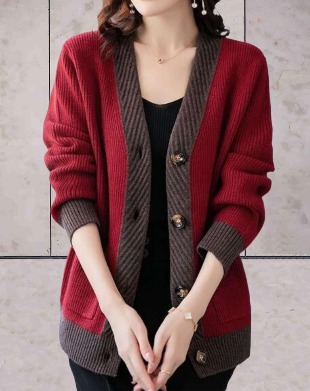 Aprille - Strickjacke für Frauen mit V-Ausschnitt