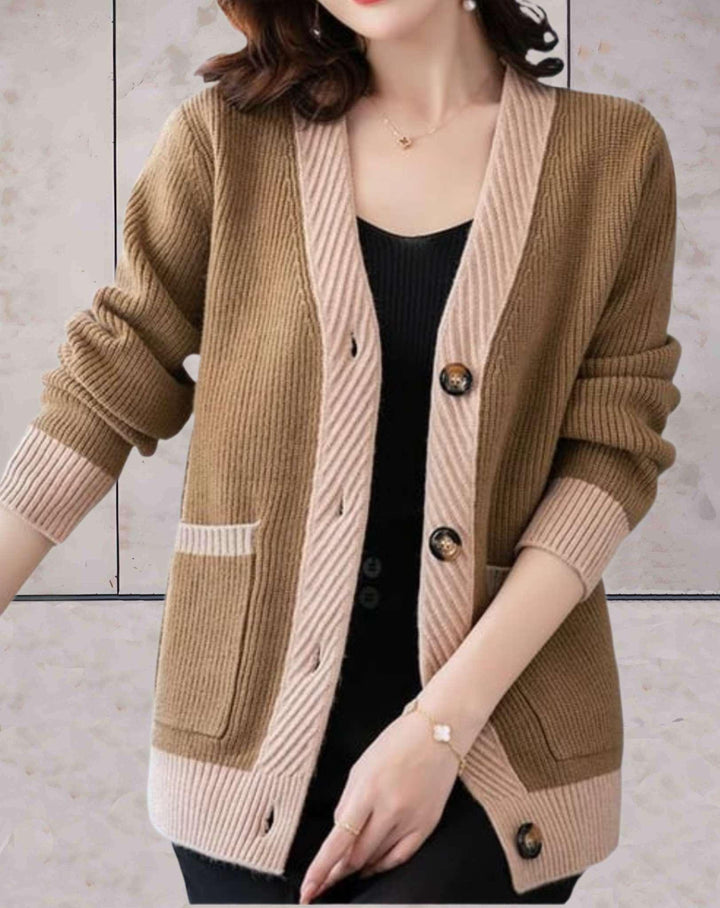 Aprille - Strickjacke für Frauen mit V-Ausschnitt