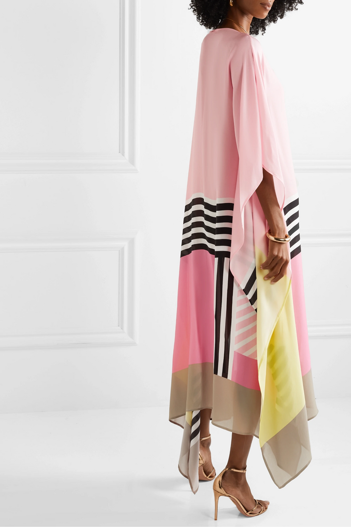Aria | Geometrisches Druckdesign Damenkleid mit Fledermausärmeln – Locker, Fließend &amp; Ideal für Warme Tage 8