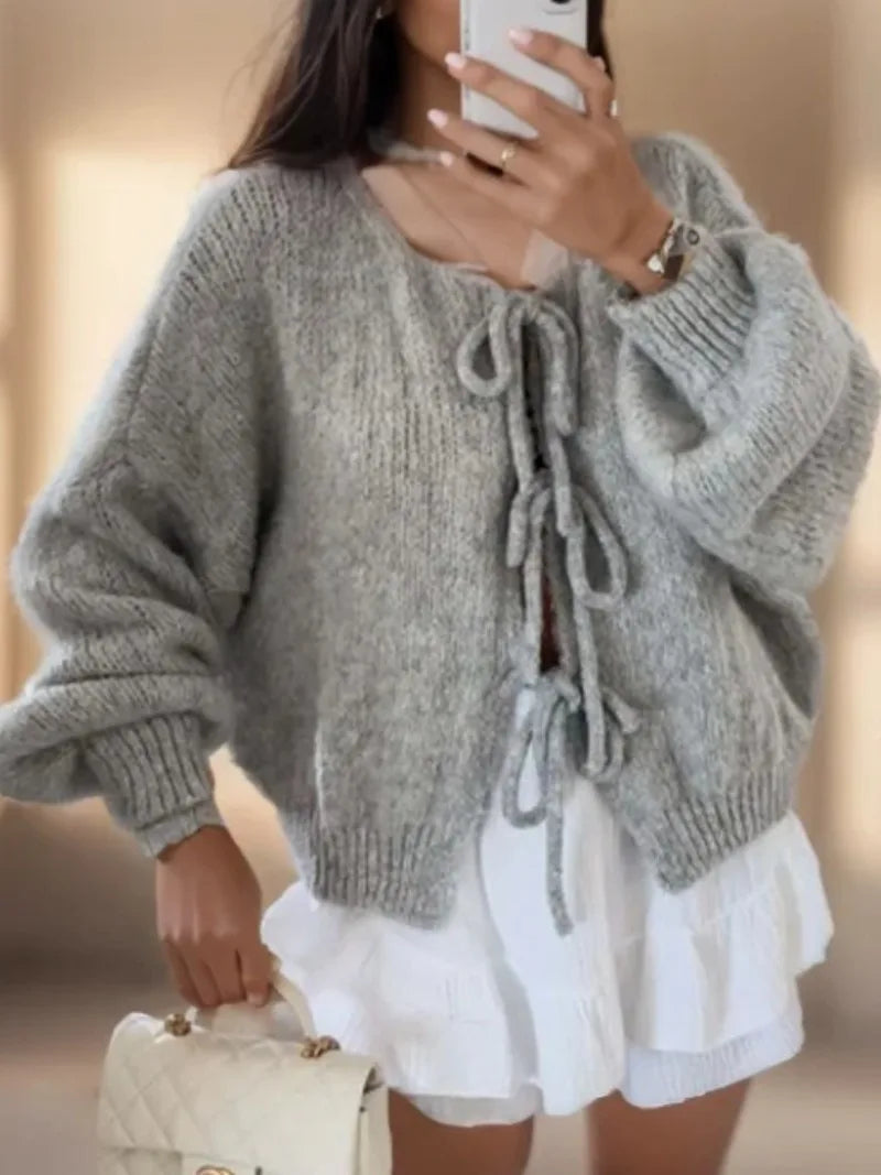 Ariadne - Strickjacke mit Schleifendetail