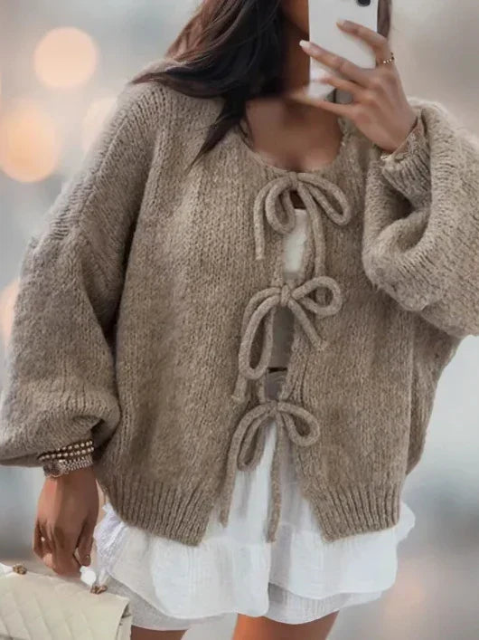 Ariadne - Strickjacke mit Schleifendetail