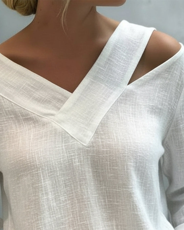 Ariana | Elegantes, Asymmetrisches Damen Top mit V-Ausschnitt für Festliche Anlässe 2
