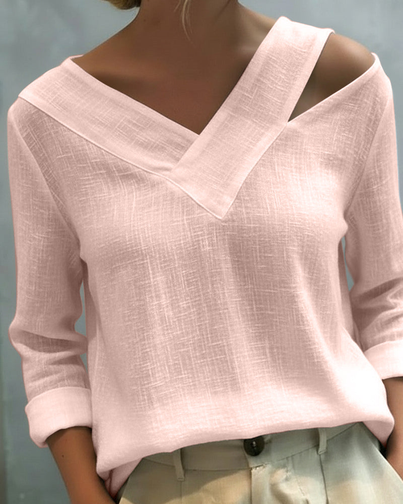 Ariana | Elegantes, Asymmetrisches Damen Top mit V-Ausschnitt für Festliche Anlässe 6