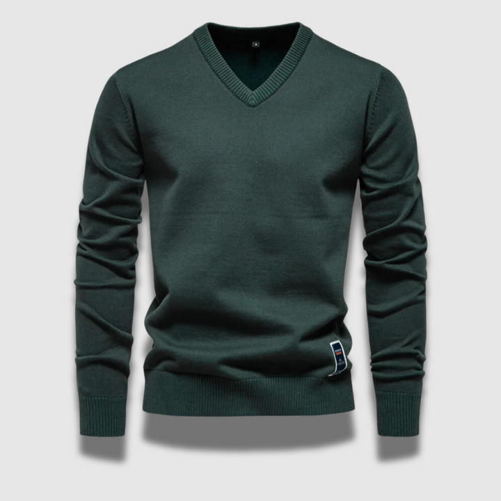 Maglione Uomo Collo a V Morbido e Caldo