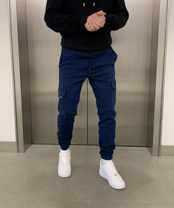 Cargohose Herren | Arbeitshosen Jogger Stil Mit Bündchen