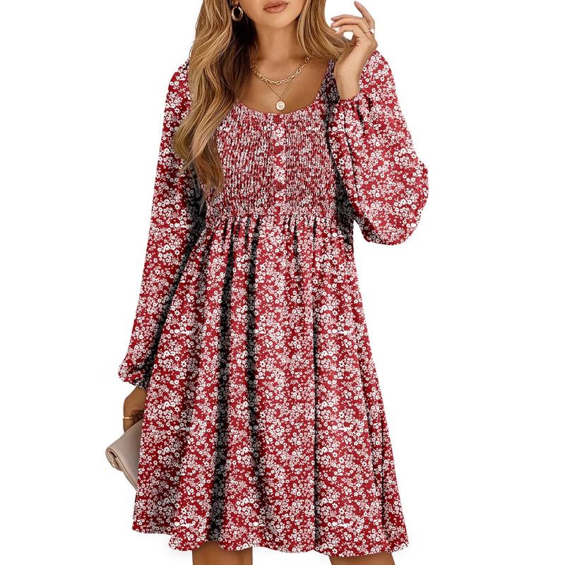 Aurelia | Elegantes, Feminines & Bequemes Damenkleid mit Smocked Mieder 7