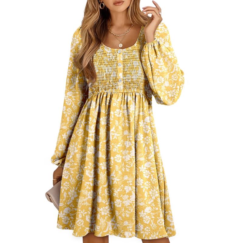 Aurelia | Elegantes, Feminines & Bequemes Damenkleid mit Smocked Mieder 9