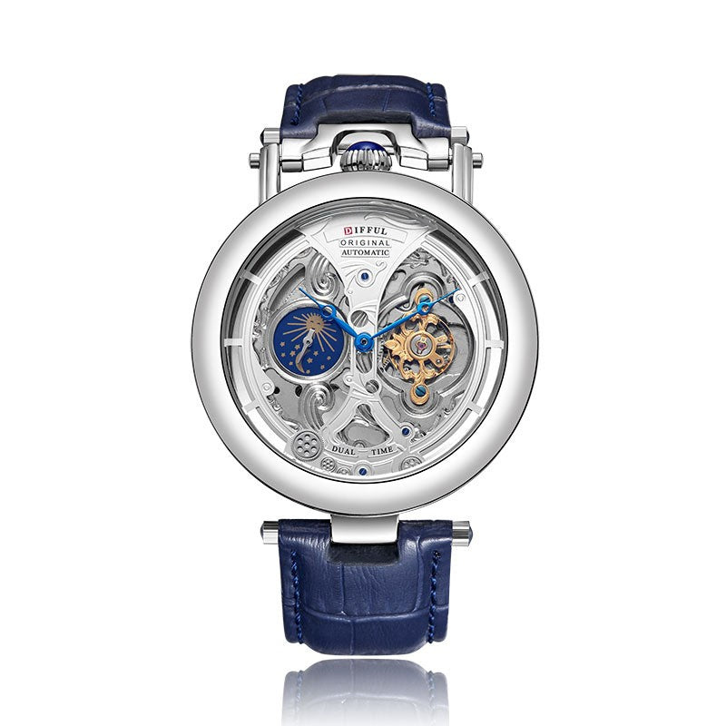 Aurelius | Elegante Skelettuhr Herren Uhr mit Lederarmband 2
