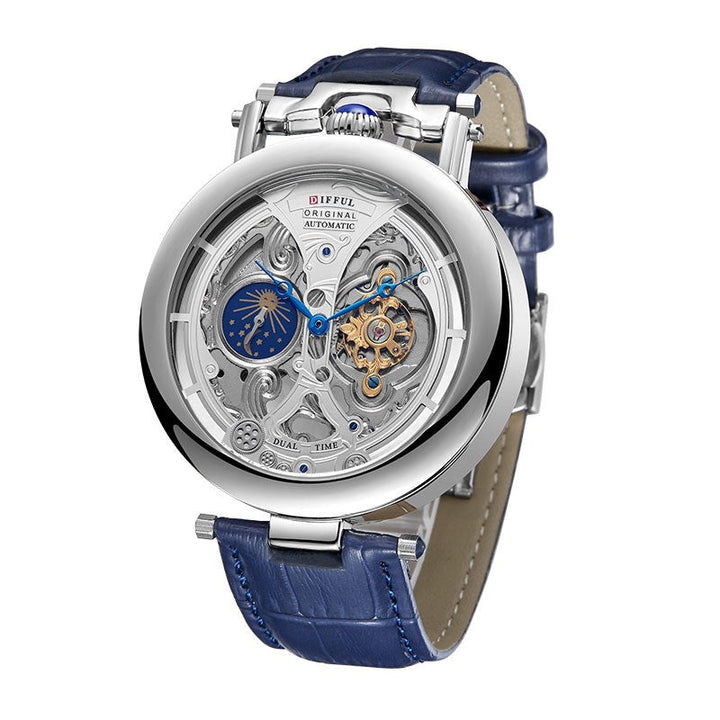 Aurelius | Elegante Skelettuhr Herren Uhr mit Lederarmband 5