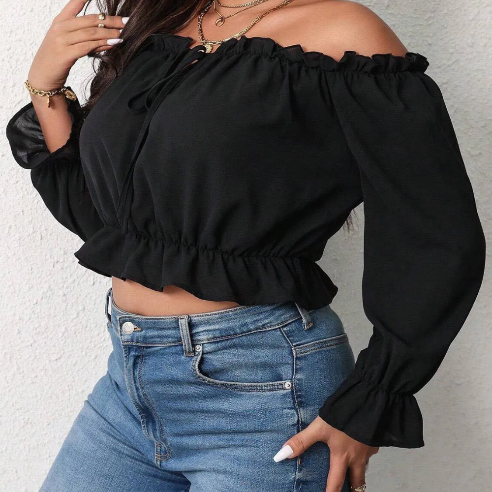 Camicetta Donna Smanicata Elegante Slim Fit