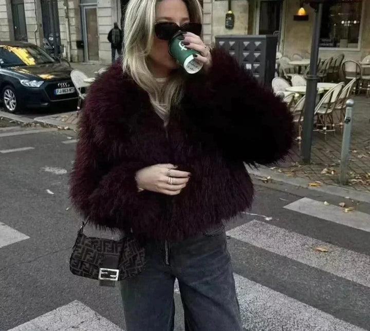 Ayla - Schicke Jacke mit flauschigem Fell