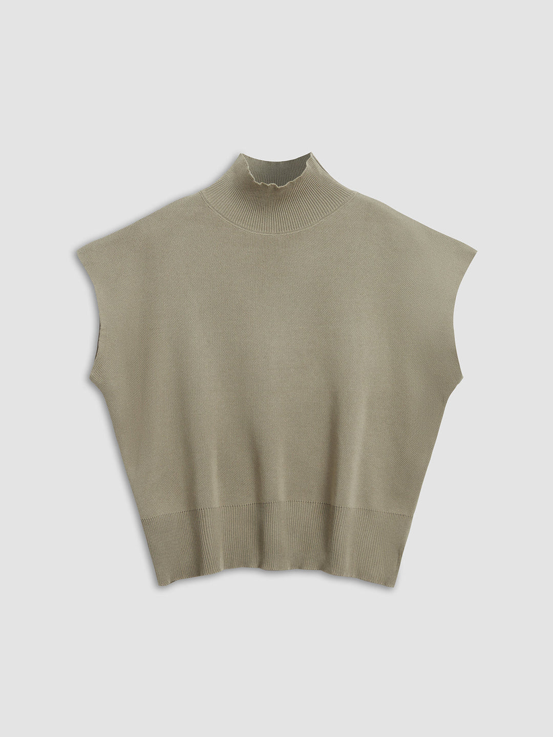 Alina – Damen Feinstrick-Shirt mit Stehkragen und Flügelärmeln
