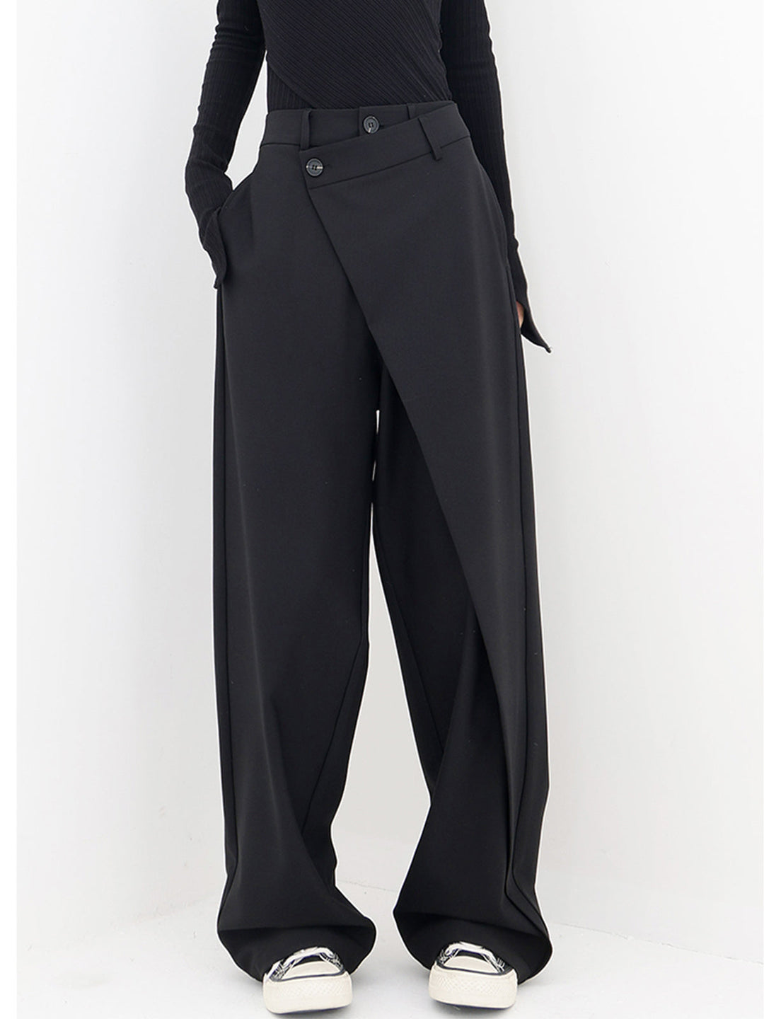 Valentina – Damen High-Waist Wickel-Hose