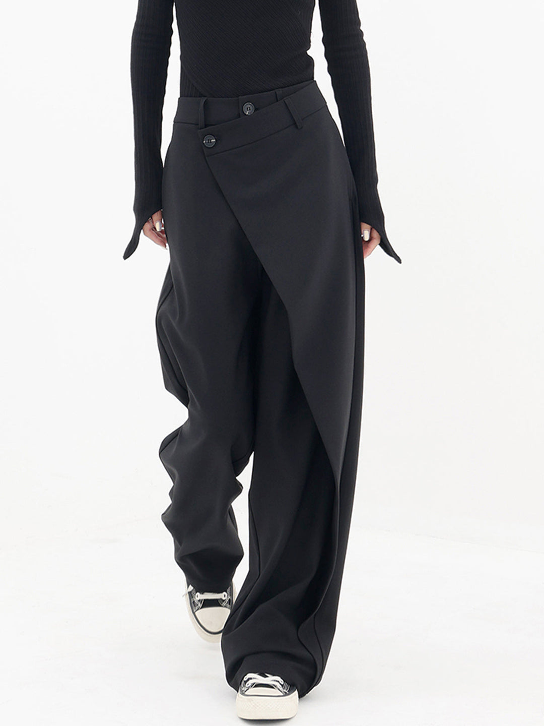 Valentina – Damen High-Waist Wickel-Hose
