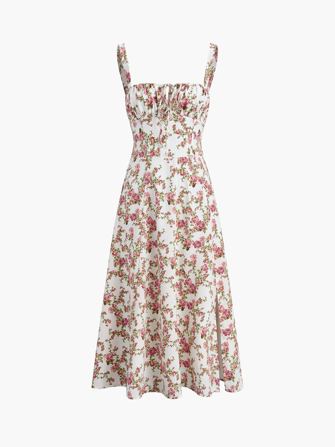 Elisa – Florales Sommer-Midikleid mit Rosenprint