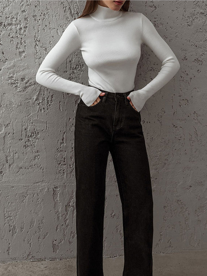 Jacqueline | Damen Winter Schlank Geschnittener Pullover