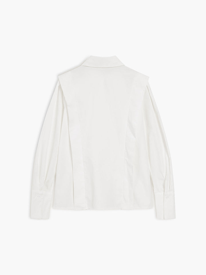María – Damen Oversize Hemdbluse mit klassischem Kragen