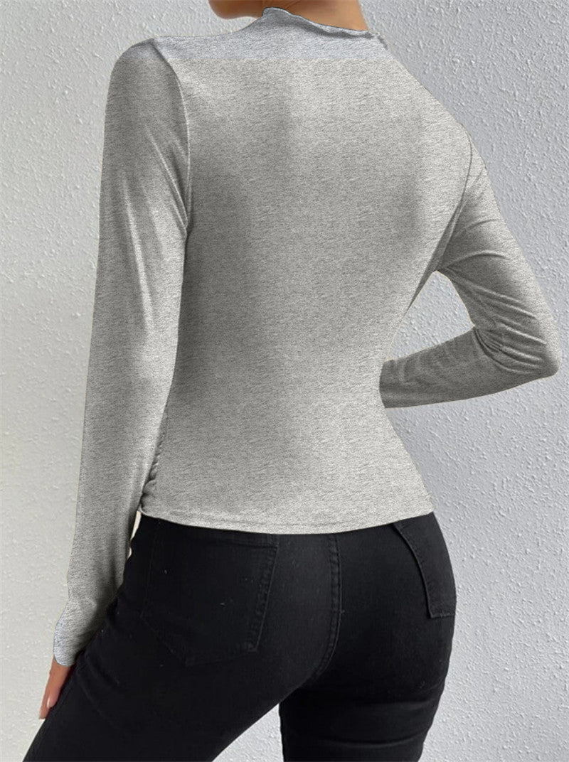 Livia – Langarmshirt mit Raffung