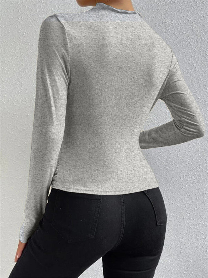 Livia – Langarmshirt mit Raffung