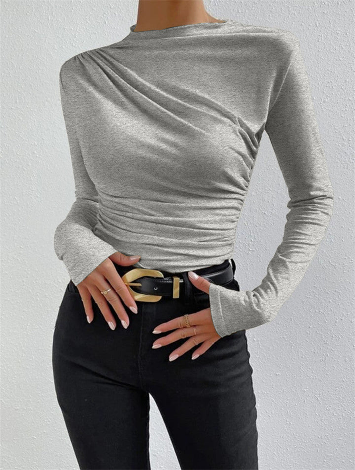 Livia – Langarmshirt mit Raffung