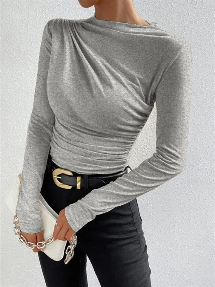 Livia – Langarmshirt mit Raffung