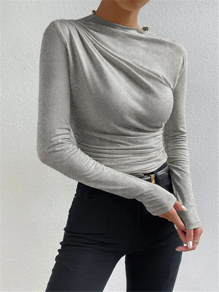 Livia – Langarmshirt mit Raffung