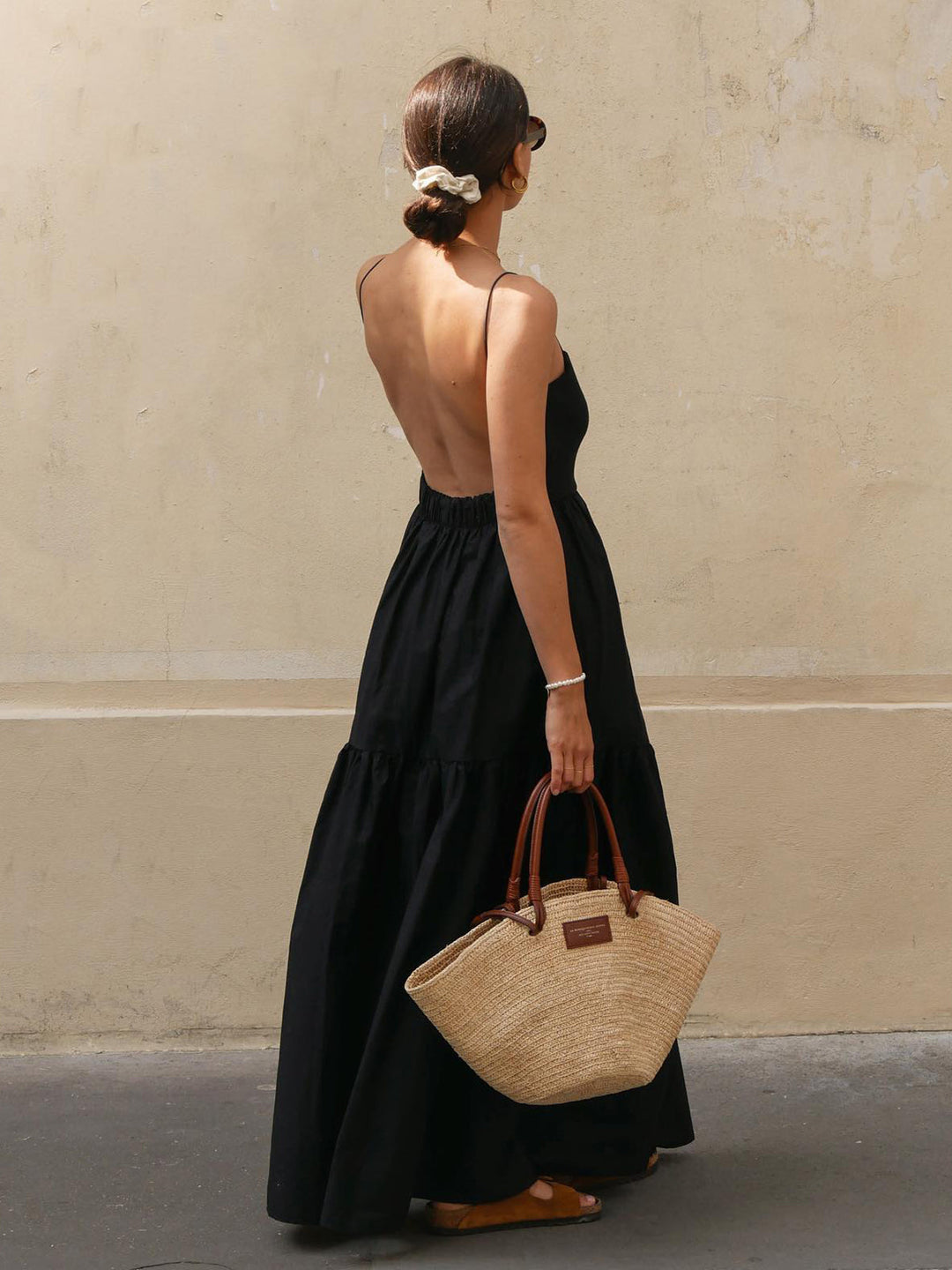 Mila – Solid Backless Long Dress - Image 1
