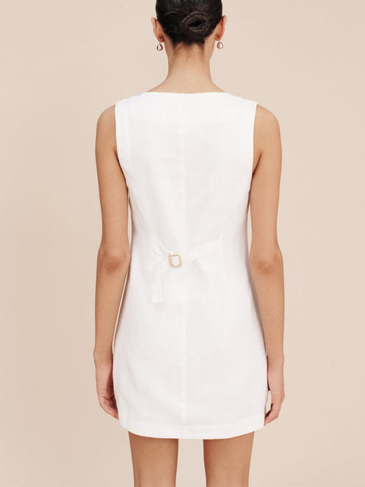 Lara – Cotton Button-Front Short Dress - Image 4