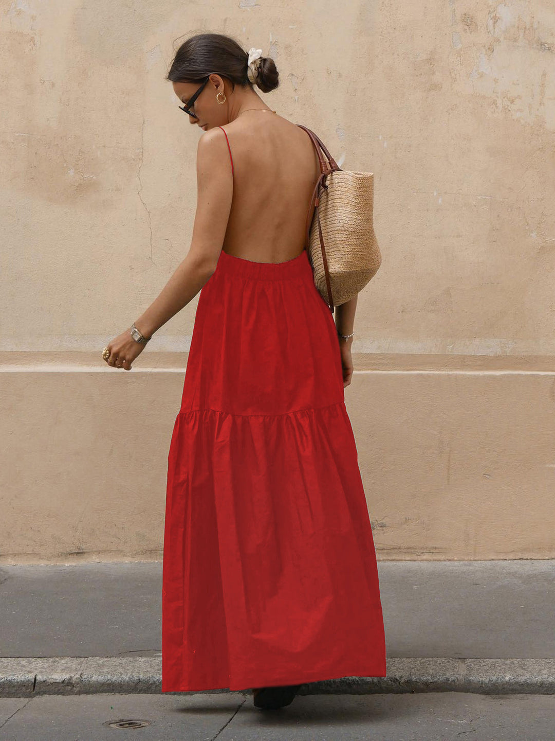Mila – Solid Backless Long Dress - Image 8