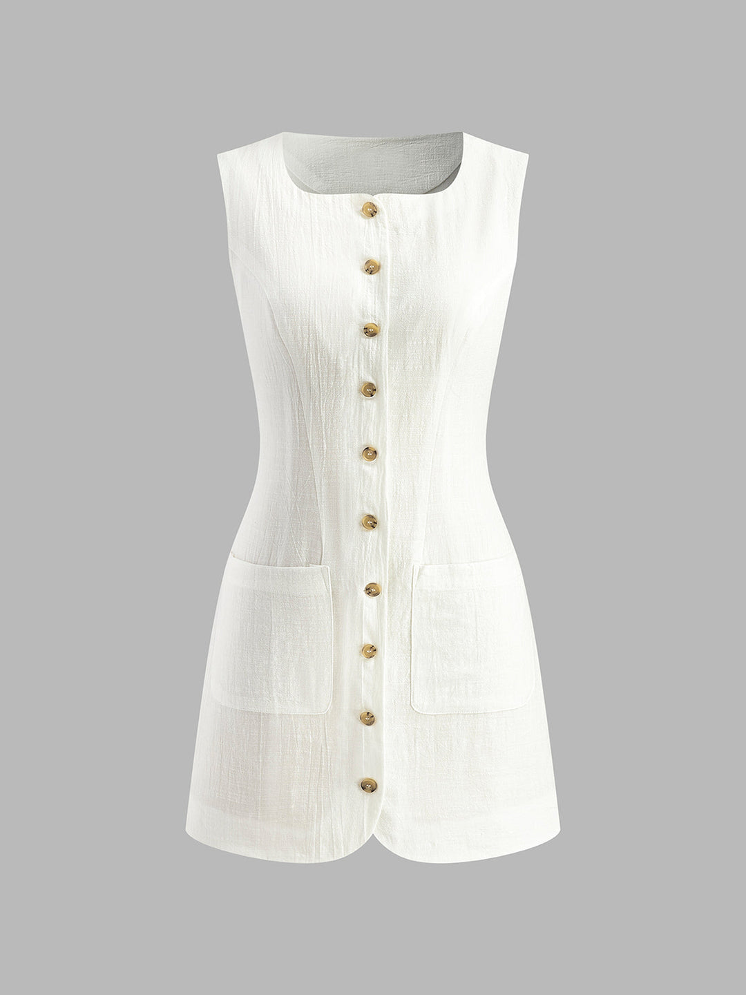 Lara – Cotton Button-Front Short Dress - Image 5