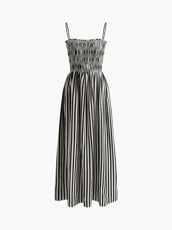 Amelia – Sleeveless Pinstripe Long Dress - Image 7
