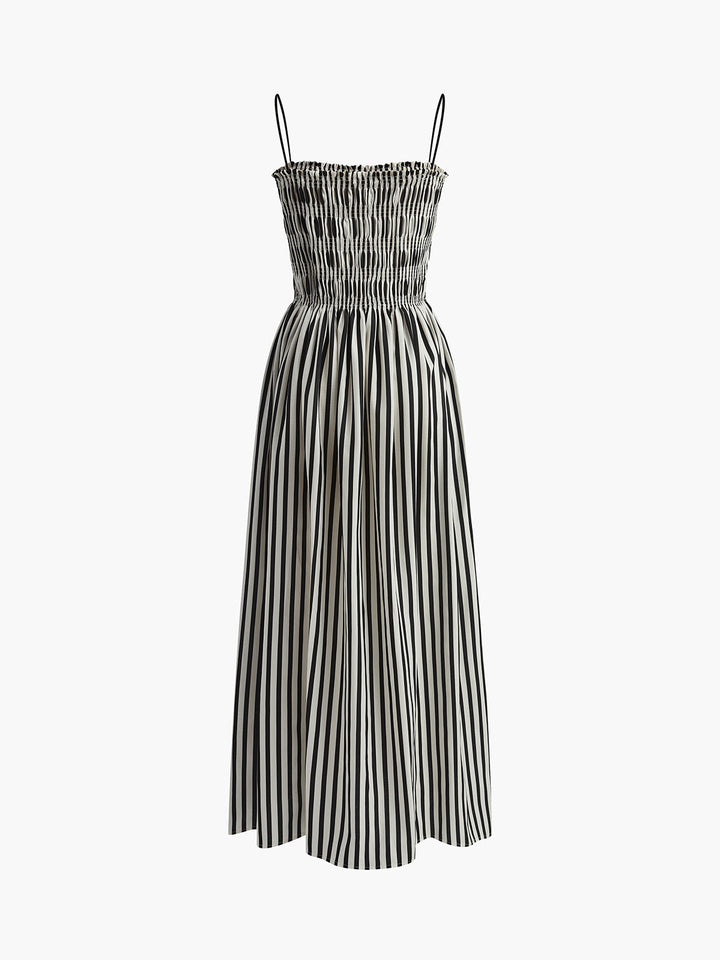 Amelia – Sleeveless Pinstripe Long Dress - Image 8