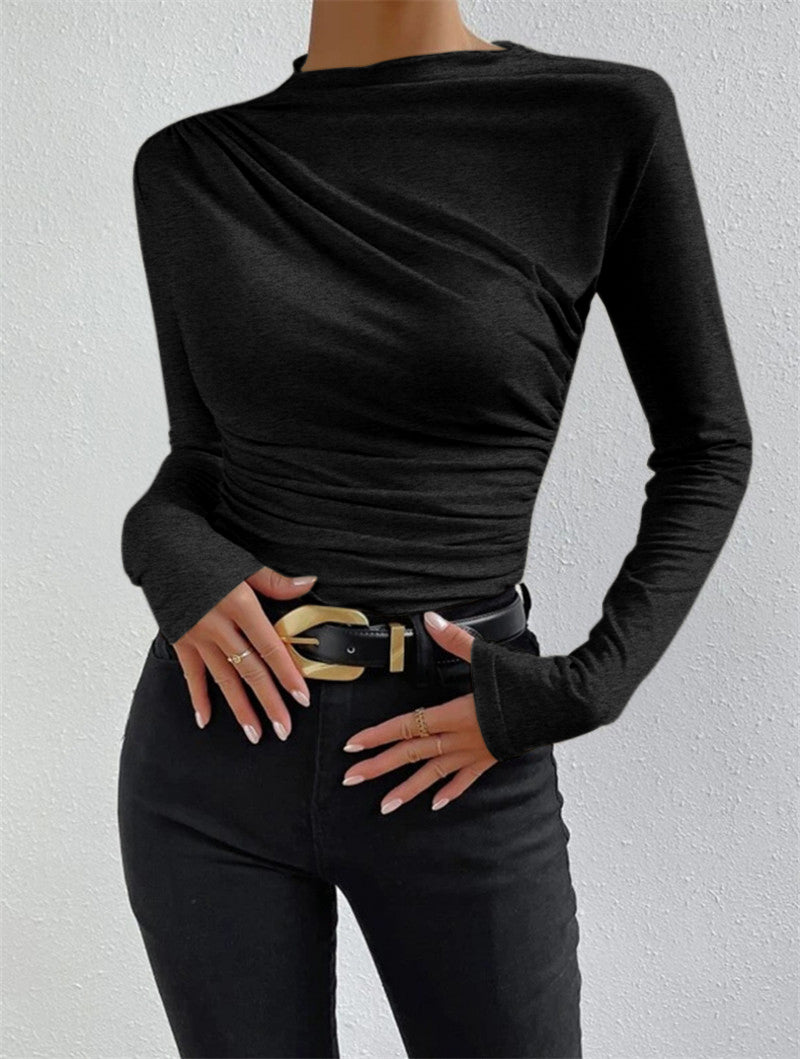Livia – Langarmshirt mit Raffung