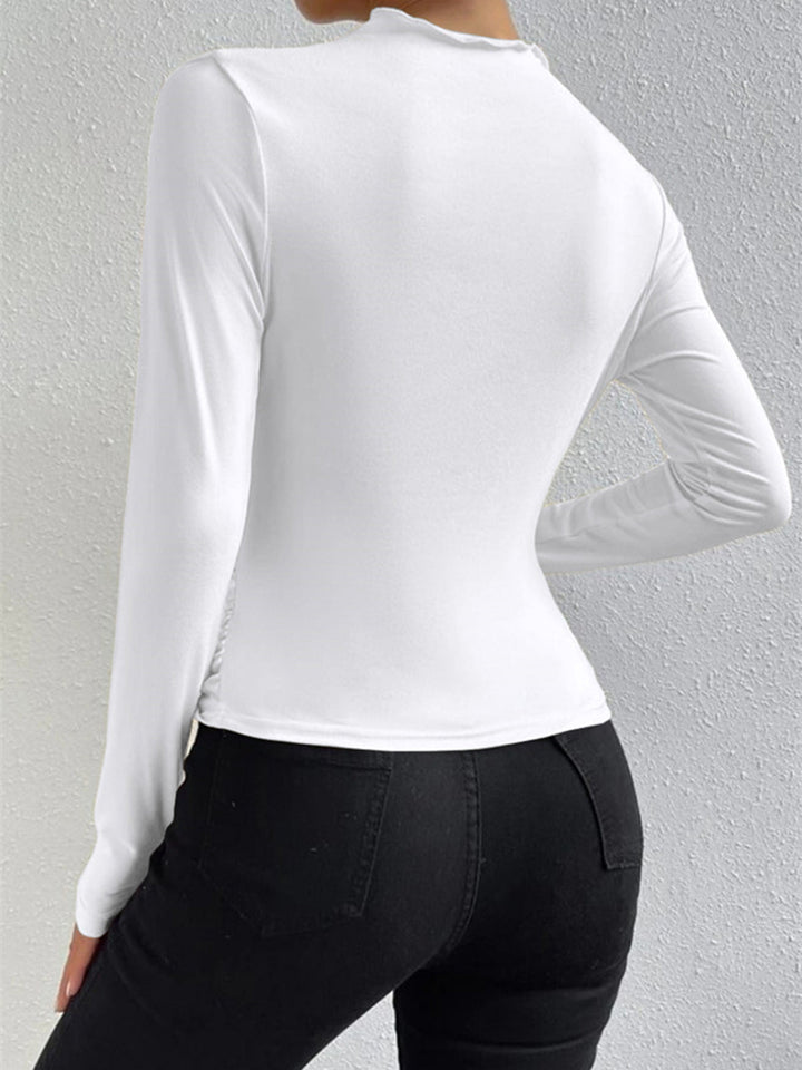 Livia – Langarmshirt mit Raffung