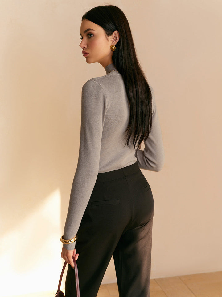 Jacqueline | Damen Winter Schlank Geschnittener Pullover