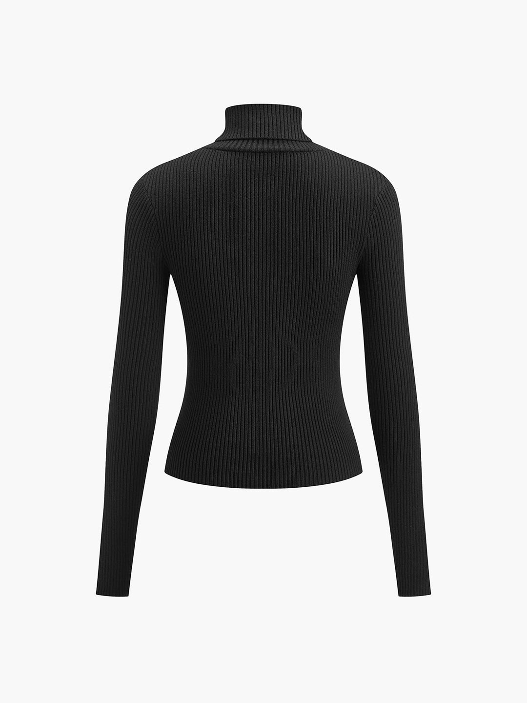 Ruby | Damen Minimalistisches Schlankes Rollkragen Top