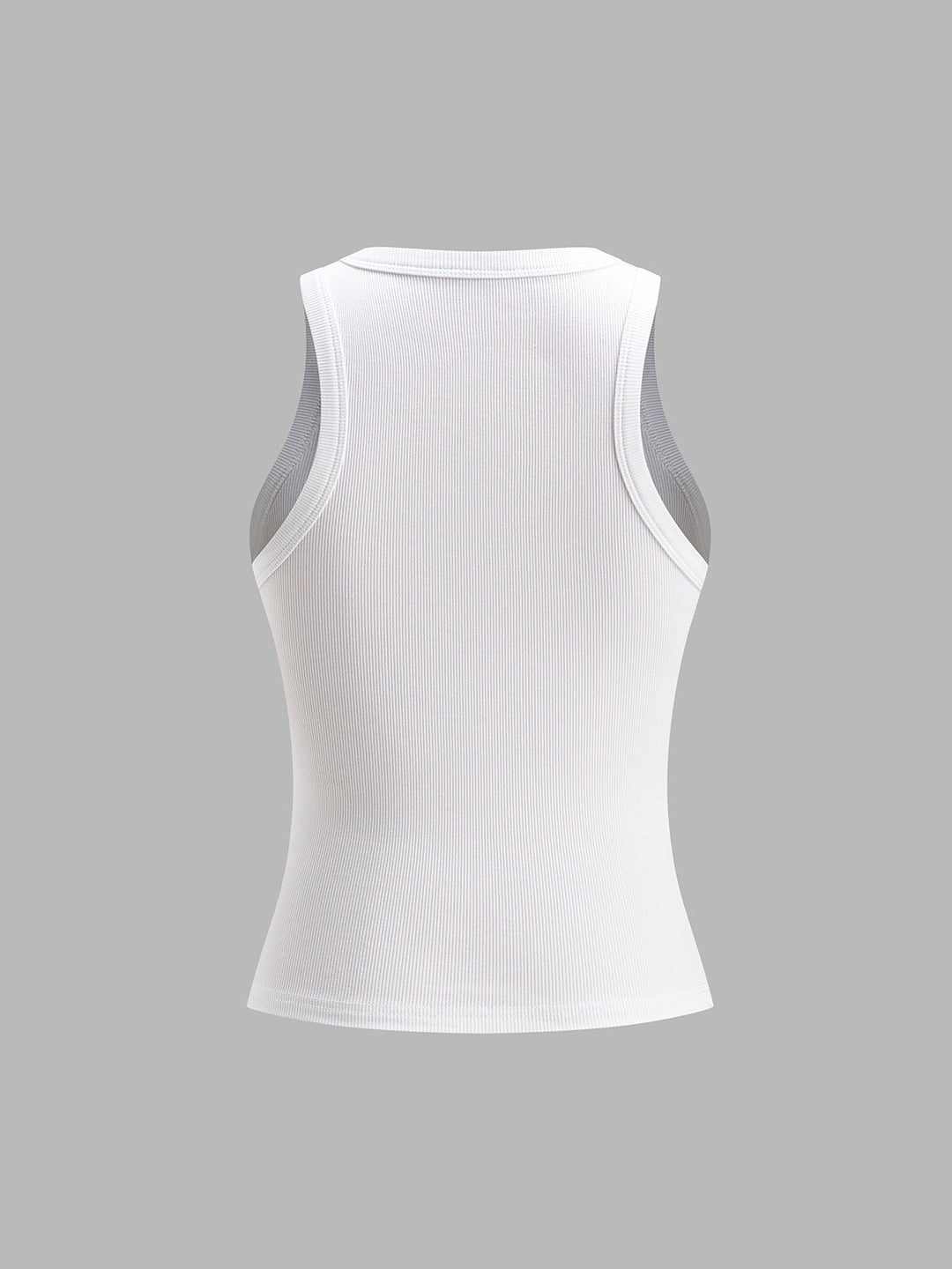 Inés – Damen Geripptes Tanktop mit Rundhalsausschnitt