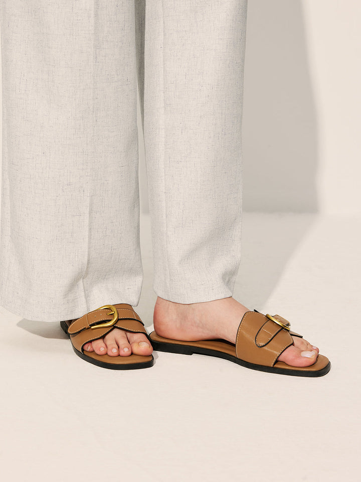 Sabine – Buckled Strap Slide Sandals - Image 4