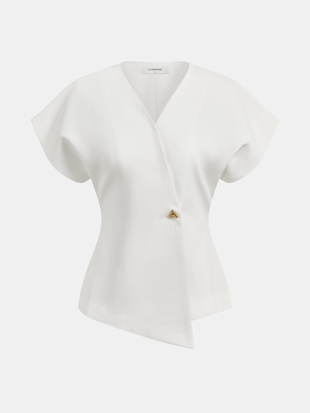 Ingrid – Trendy V-Neck Button Down Blouse - Image 6