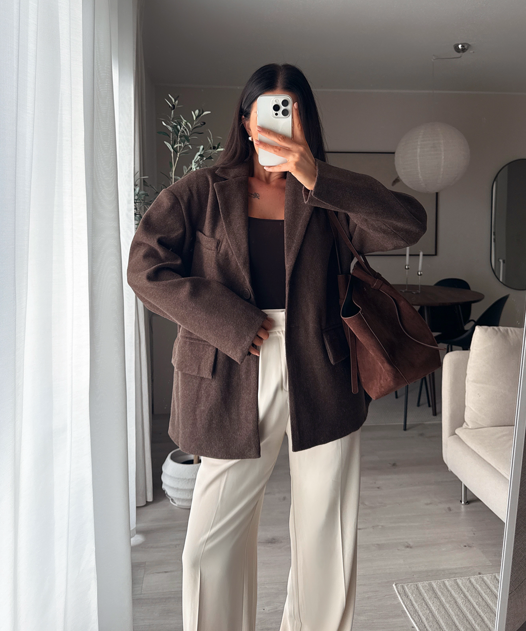 Wollfilz Look Blazer Sara Dunkelbraun Ladypolitan ♡
